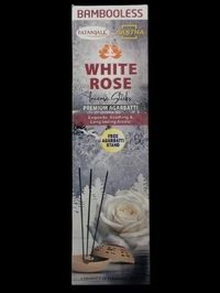 Patanjali Aastha Bambooless Agarbatti White Rose - 80 GM