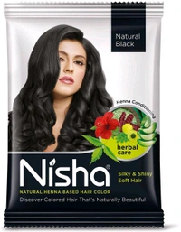 Nisha Natural Henna Based Hair Color Black, 10 gm
