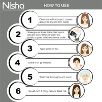 Nisha Natural Henna Based Hair Color Black, 10 gm