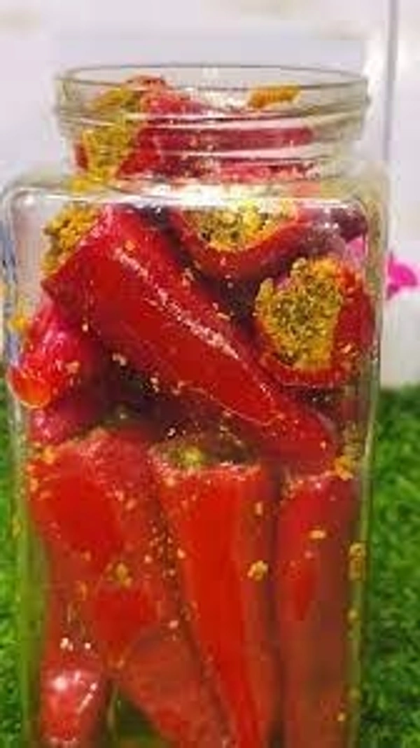 Bharwa Lal Mirch Ka Achar | Stuffed Red Chilli Pickle | Homemade Recipe - 200gm