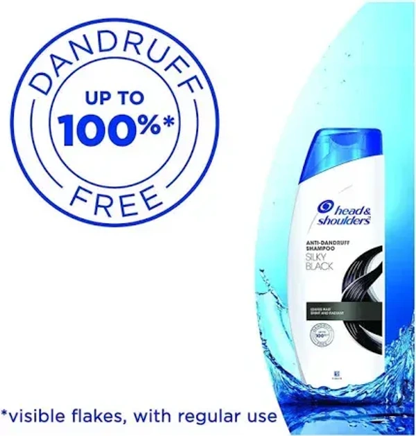 Head & Shoulders Anti-Dandruff Shampoo - Silky Black, 340 ml Bottle