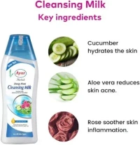 AYUR HERBALS Deep Pore Cleansing Milk With Aloevera  (500 ml) - 500 ml