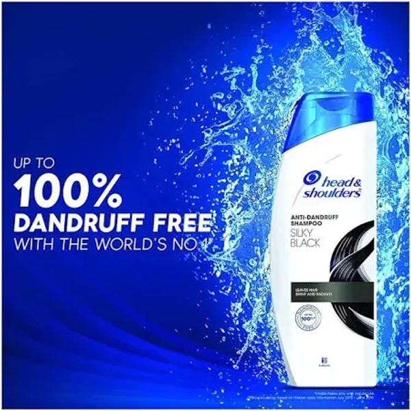 Head & Shoulders Anti-Dandruff Shampoo - Silky Black, 340 ml Bottle