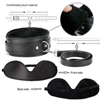 10 PCs Fetish Bondage Restraints Kit - Couple, Red, Leather