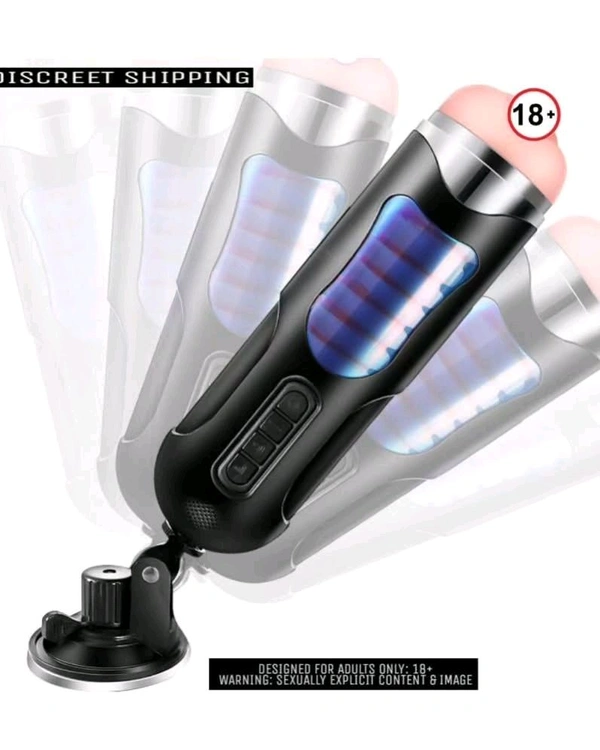 Automatic Handsfree Rotating and Thrusting Masturbator Stroker for Men - ABS+ Silicone, Men, Black