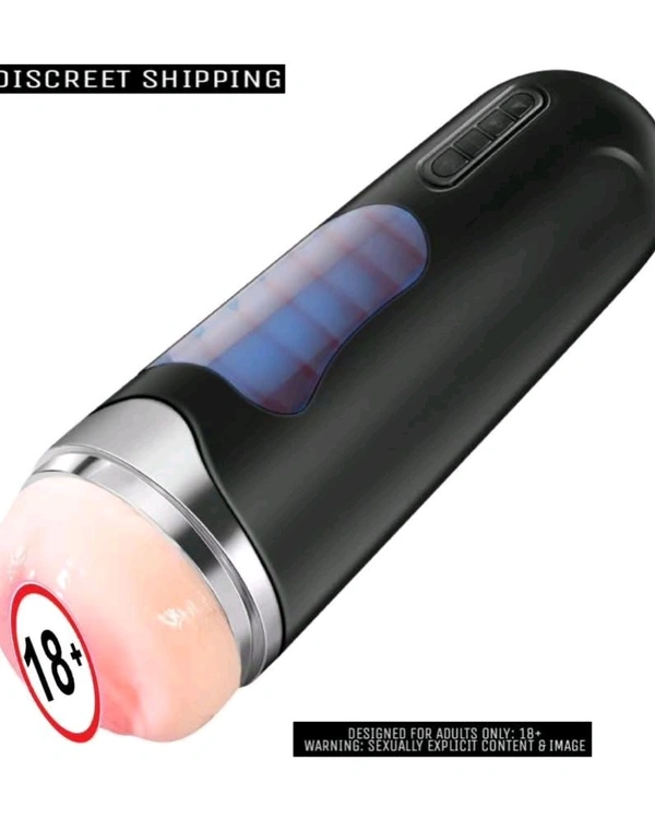 Automatic Handsfree Rotating and Thrusting Masturbator Stroker for Men - ABS+ Silicone, Men, Black