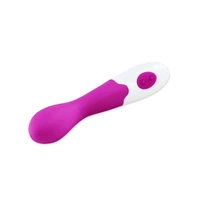 Joy Pink and White 7 Speed Vibrator - Hot Pink, Silicone, 6 Inch