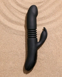 Sangya Premium vibrating thruster with heating options - Black, Silicone, 7 Inch