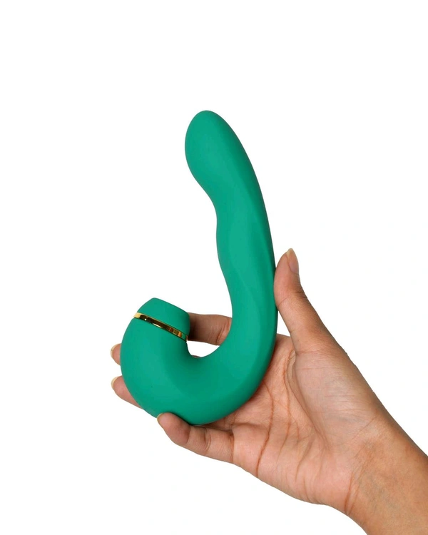 Advanced Flicking Massager with multiple functions - Silicone, Eastern Blue, 6.5 Inch