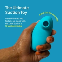 hello Cake Little Sucker Clitoral Stimulator - body-safe materials, Eastern Blue, Women