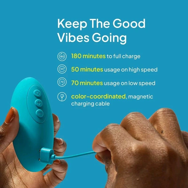 hello Cake Little Sucker Clitoral Stimulator - body-safe materials, Eastern Blue, Women