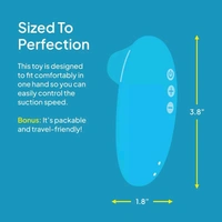 hello Cake Little Sucker Clitoral Stimulator - body-safe materials, Eastern Blue, Women