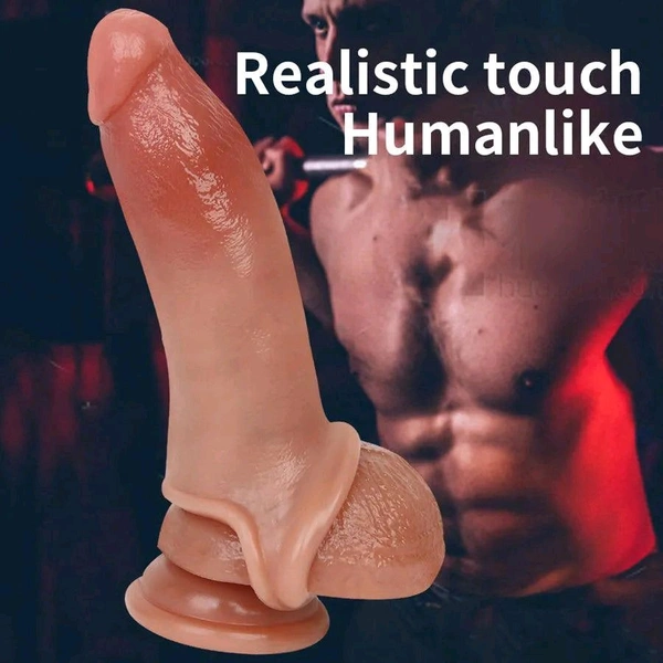 Realistic Silicone Penis Extender Sleeve - Men, Silicone, 6.5 Inch