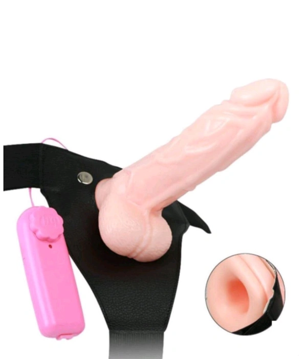 Hollow Strap-on Dildo - Couple, Silicone, 5.5 Inch