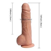 Big Detective Wireless Rotating Dildo – 20 Speeds - Cameo, Soft Silicone, 6.5 Inches