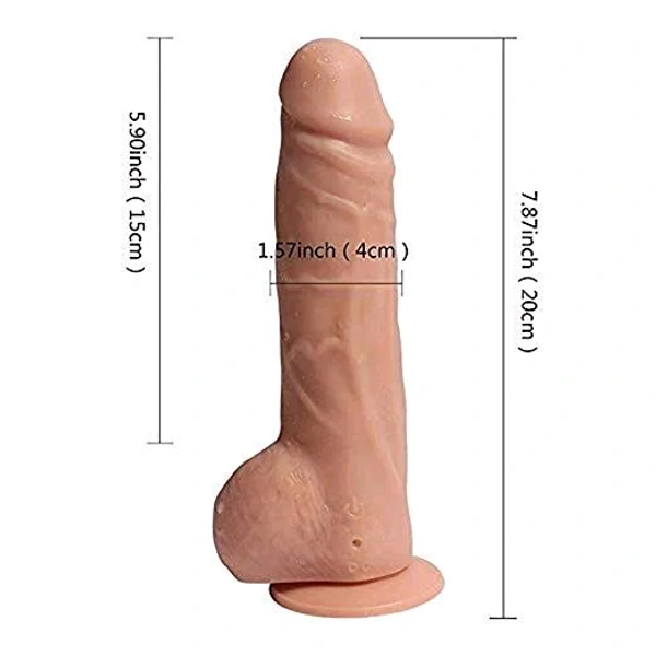 Big Detective Wireless Rotating Dildo – 20 Speeds - Cameo, Soft Silicone, 6.5 Inches
