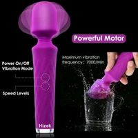 Mini Wand Vibrator 20 Speeds - Brown, Silicone
