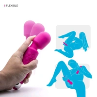 Mini Wand Vibrator 20 Speeds - Brown, Silicone