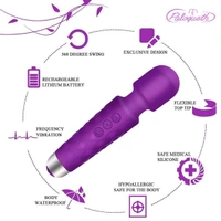 Mini Wand Vibrator 20 Speeds - Red, Silicone