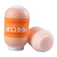 New Arrival Mini Masturbator Cup – 4inch - Soft Silicone, 4 Inch, Cornflower Blue