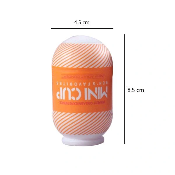 New Arrival Mini Masturbator Cup – 4inch - Soft Silicone, 4 Inch, Cornflower Blue