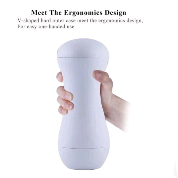 Happy Sport Vibrating Masturbator - White, Abs+ Silicone