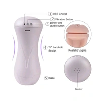 Happy Sport Vibrating Masturbator - White, Abs+ Silicone
