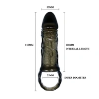 Men Extension Penis Sleeve - 5.11 Inch, TPR, Mine Shaft