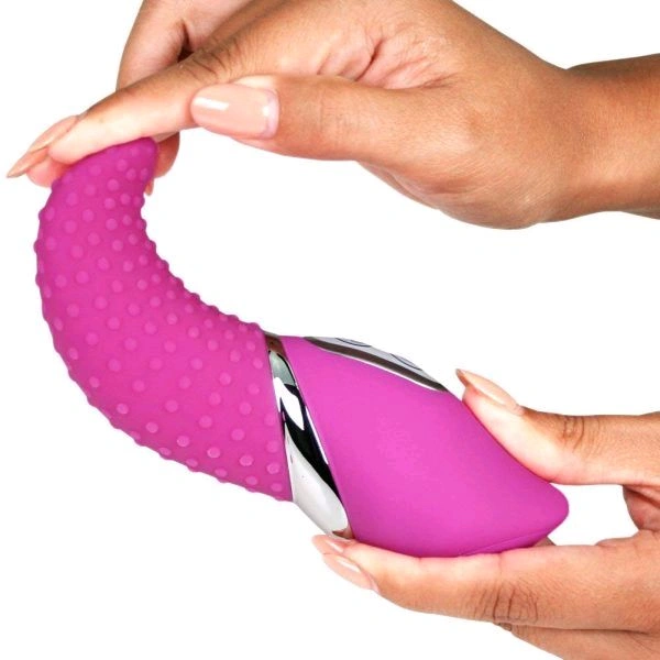 7 Frequency Battery-operated Waterproof Silicone Tounge Vibrator - Abs+ Silicone, Women, Pink Flamingo