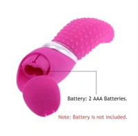 7 Frequency Battery-operated Waterproof Silicone Tounge Vibrator - Abs+ Silicone, Women, Pink Flamingo