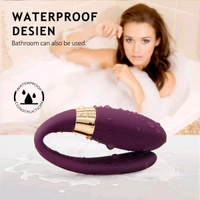 U Shape G-Spot Wireless Vibrator Rechargeable - Silicone, Ripe Plum