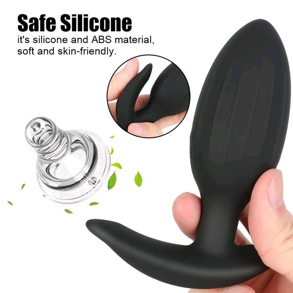 Wireless Remote Control Anal Butt plug - Abs+ Silicone, Black