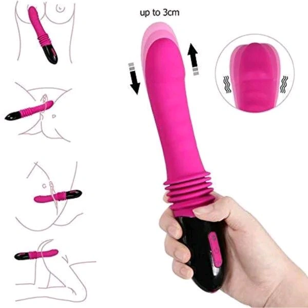 Nelson Thrusting Vibrator - Royal Blue, Abs+ Silicone, Insertable: 6.2 Inches