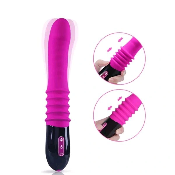 Nelson Thrusting Vibrator - Black, Abs+ Silicone, Insertable: 6.2 Inches