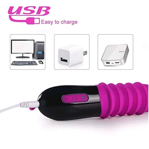 Nelson Thrusting Vibrator - Black, Abs+ Silicone, Insertable: 6.2 Inches