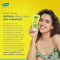 Joy Skin Fruits Lemon Brightening Face Wash 150ml | with Vitamin C for Glowing Skin | Reduces Dark Spots, Removes Excess Oil & Dirt | For Normal to Oily Skin
