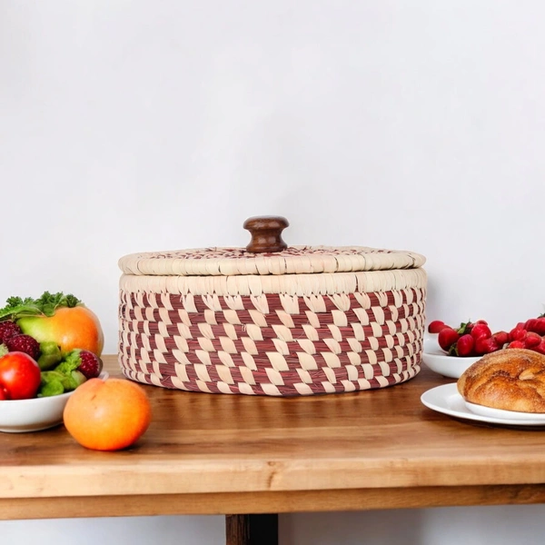 Eco-Friendly Sabai Grass Box for Roti, Chapati, Paratha | Stylish Kitchen Storage & decor - 7.62 cm, 20.3 cm, 20.3 cm