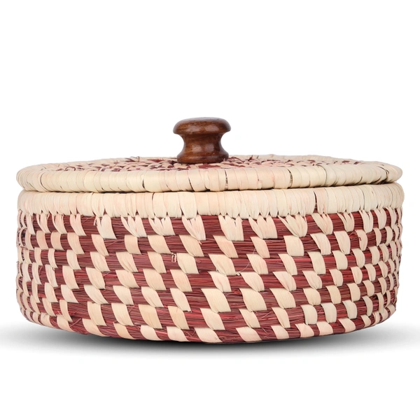 Eco-Friendly Sabai Grass Box for Roti, Chapati, Paratha | Stylish Kitchen Storage & decor - 7.62 cm, 20.3 cm, 20.3 cm