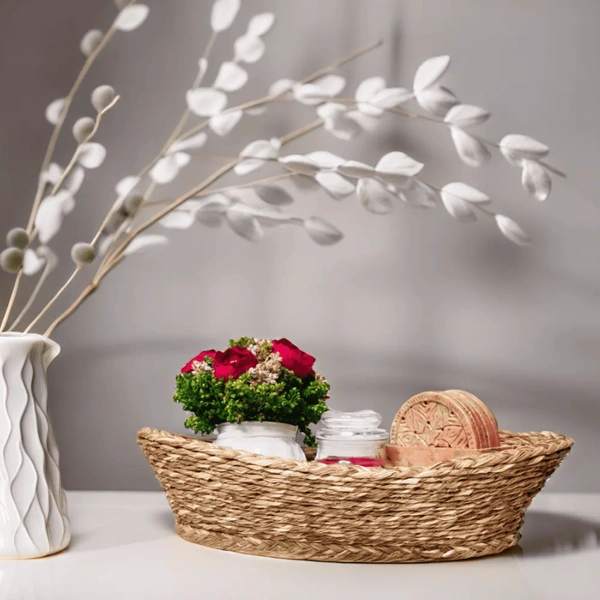 Eco-Friendly Sabai Grass Bread Basket - Handmade & Organic - 3 in, 6 in, 12 in