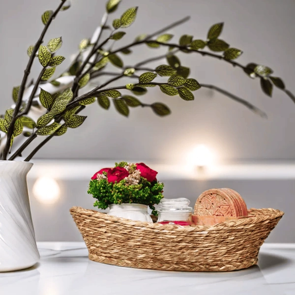 Eco-Friendly Sabai Grass Bread Basket - Handmade & Organic - 3 in, 6 in, 12 in