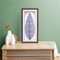 Exquisite Pattachitra Tree of Life on Tussar Silk | Handprinted Painting - 0.5 in, 9 in, 19 in