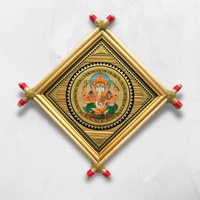 Goddess Laxmi and Lord Ganesh: Symbols of Prosperity and Wisdom - 0.5 in, 5 in, 5 in