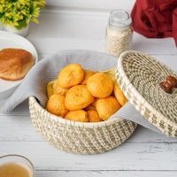 Handmade Sabai Grass Box For Roti/Chapati/Paratha/Dry Fruits | Kitchen Decor Cum Utility - 3 in, 8 in, 8 in