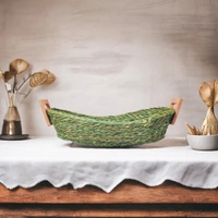 Handmade Sabai Grass Bread Basket - Eco-Friendly & Unique - 3 in, 6 in, 14 in