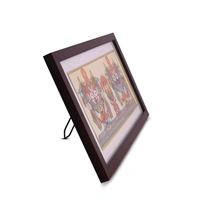 Handprinted Lord Jagannath, Balabhadra, and Subhadra Pattachitra Painting on Tussar Silk (Nagarjuna Besha) 13 X 7 Inches - 0.5 in, 12 in, 7 in