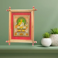 Handprinted Palm Leaf Buddha Painting Frame - 0.5 in, 6 in, 9 in