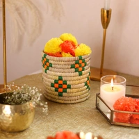 Multi-Use Sabai Grass Planter and Storage Organizer - 12.7 cm, 12.7 cm, 12.7 cm