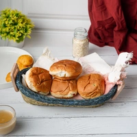 Organic Handmade Sabai Grass Bread Basket - 3 in, 3 in, 14 in