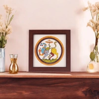 Traditional Pattachitra Nabagunjara Painting - Lord Vishnu�s Unique Form - 0.5 in, 5 in, 5 in