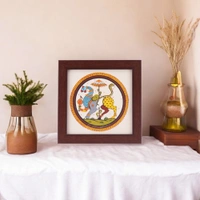 Traditional Pattachitra Nabagunjara Painting - Lord Vishnu�s Unique Form - 0.5 in, 5 in, 5 in